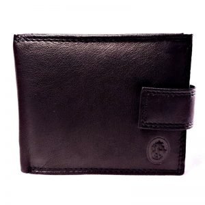 Cartera de caballero de piel color negro