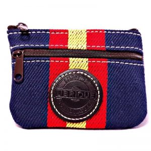 Monedero de lona azul marino Ubrique -Línea España