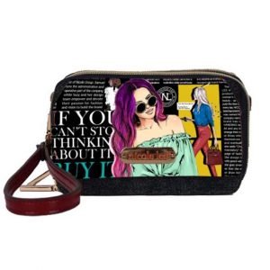 Cartera Multifuncional de tela vaquera estampada| Nicole Lee