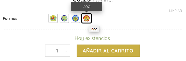 seleccionar producto variable
