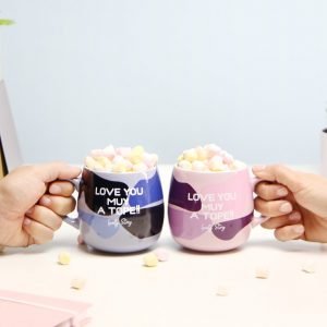 Alternative view of Set de dos tazas ovaladas "LOVE YOU MUY A TOPE!!" | Lovely Story