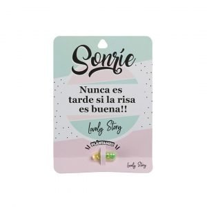 Tarjeta de regalo con semilla de planta "SONRÍE, NUNCA ES TARDE SI LA RISA ES BUENA" | Lovely Story