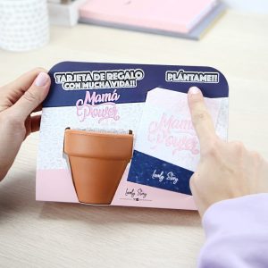 Alternative view of Tarjeta de regalo para mamá con macetita | Lovely Story