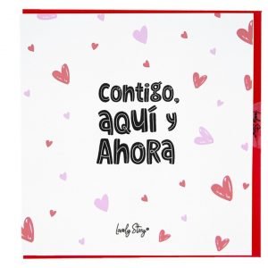 Tarjeta de felicitación "CONTIGO AQUÍ Y AHORA"